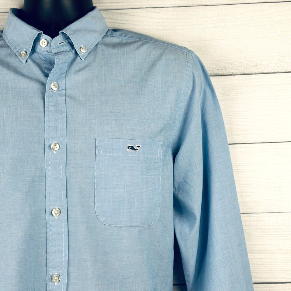 Vineyard Vines Blue Button Down Tucker Shirt Medium